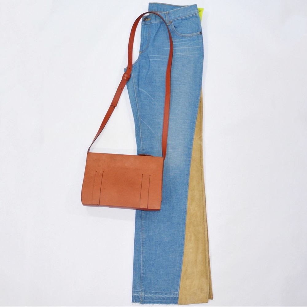 Joie Flare Medium Wash Raw Hem Suede Jeans